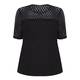 VERPASS lace panelled black T SHIRT