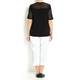 VERPASS lace panelled black T SHIRT