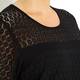 VERPASS lace panelled black T SHIRT