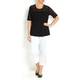 VERPASS lace panelled black T SHIRT