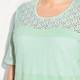 VERPASS mint top with lace