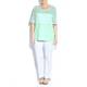 VERPASS mint top with lace