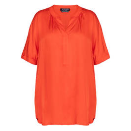 Verpass Satin Viscose Top Coral  - Plus Size Collection