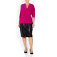 VERPASS JERSEY TOP CROSS-OVER CERISE
