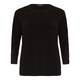 VERPASS black teardrop cutout at neckline top