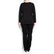 VERPASS black teardrop cutout at neckline top