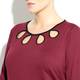 VERPASS BURGUNDY TOP WITH CUTOUT NECKLINE