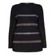 VERPASS black diamante stripe embellished TOP