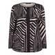 VERPASS abstract monochrome stripes print TOP