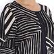 VERPASS abstract monochrome stripes print TOP