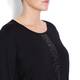 VERPASS BLACK JERSEY TOP WITH SEQUINnED STRIPE
