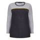 VERPASS black and grey colour block TOP with amber detail