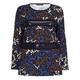 VERPASS royal blue and umber sequinned TOP