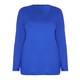 VERPASS ROYAL BLUE SCOOP NECK JERSEY TOP