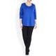 VERPASS ROYAL BLUE SCOOP NECK JERSEY TOP