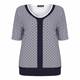 VERPASS navy and white print jersey TOP