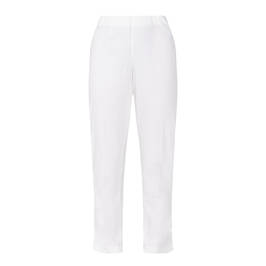 BEIGE LABEL PULL ON ANKLE GRAZER TROUSER IVORY - Plus Size Collection
