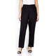 BEIGE STRAIGHT LINEN TROUSERS BLACK