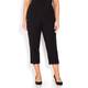 VERPASS BLACK LACE TRIM CROPPED TROUSERS