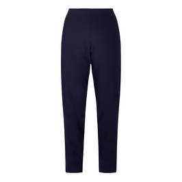 BEIGE PULL ON TROUSER NAVY - Plus Size Collection