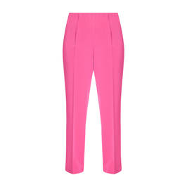 Beige Pull On Front Crease Trouser Flamingo - Plus Size Collection