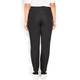 VERPASS BLACK NARROW LEG PULL ON COTTON STRETCH TROUSERS 