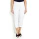 VERPASS white cropped TROUSERS with side embellishment