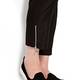 VERPASS black cropped trousers with ankle zips