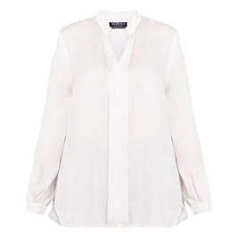 Verpass Y-neck Blouse White  - Plus Size Collection