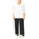 VERPASS V-NECK GEORGETTE TUNIC WHITE
