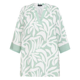 Verpass Tunic Leaf Print Green - Plus Size Collection