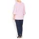 VERPASS PINK JERSEY TUNIC WITH TRUMPET SLEEVES 