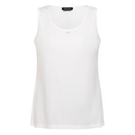 Verpass Round Neck Vest White  - Plus Size Collection