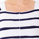 Vetono stripe top navy and white