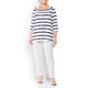 Vetono stripe top navy and white