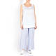 VETONO PULL ON LINEN TROUSER PALE BLUE