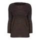 LUISA VIOLA COPPER LUREX SWEATER WITH DOLMAN SLEEVES