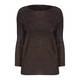 LUISA VIOLA COPPER LUREX SWEATER WITH DOLMAN SLEEVES