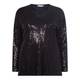 LUISA VIOLA V-NECK SEQUIN TOP BLACK