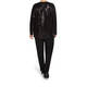 LUISA VIOLA V-NECK SEQUIN TOP BLACK