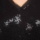 LUISA VIOLA V-NECK SEQUIN TOP BLACK