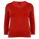 Yoek red scoop neck long sleeve top