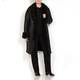 YOEK BLACK SHEARLING COAT