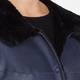 YOEK navy shearling COAT with hood