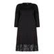 Yoek Black Dress With Floral Appliques