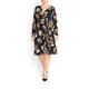 YOEK FLORAL PRINT WRAP DRESS