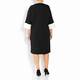 YOEK BLACK DRESS WITH WHITE CUFFS