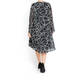YOEK BLACK AND WHITE CHIFFON DRESS AND COAT OUTFIT