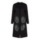 YOEK BLACK EMBELLISHED DUSTER COAT