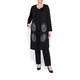 YOEK BLACK EMBELLISHED DUSTER COAT